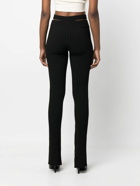 ANDREADAMO - Ribbed Knit Cut-out Flared Trousers