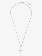 SHAY 18K White Gold Mini Cross Diamond Necklace