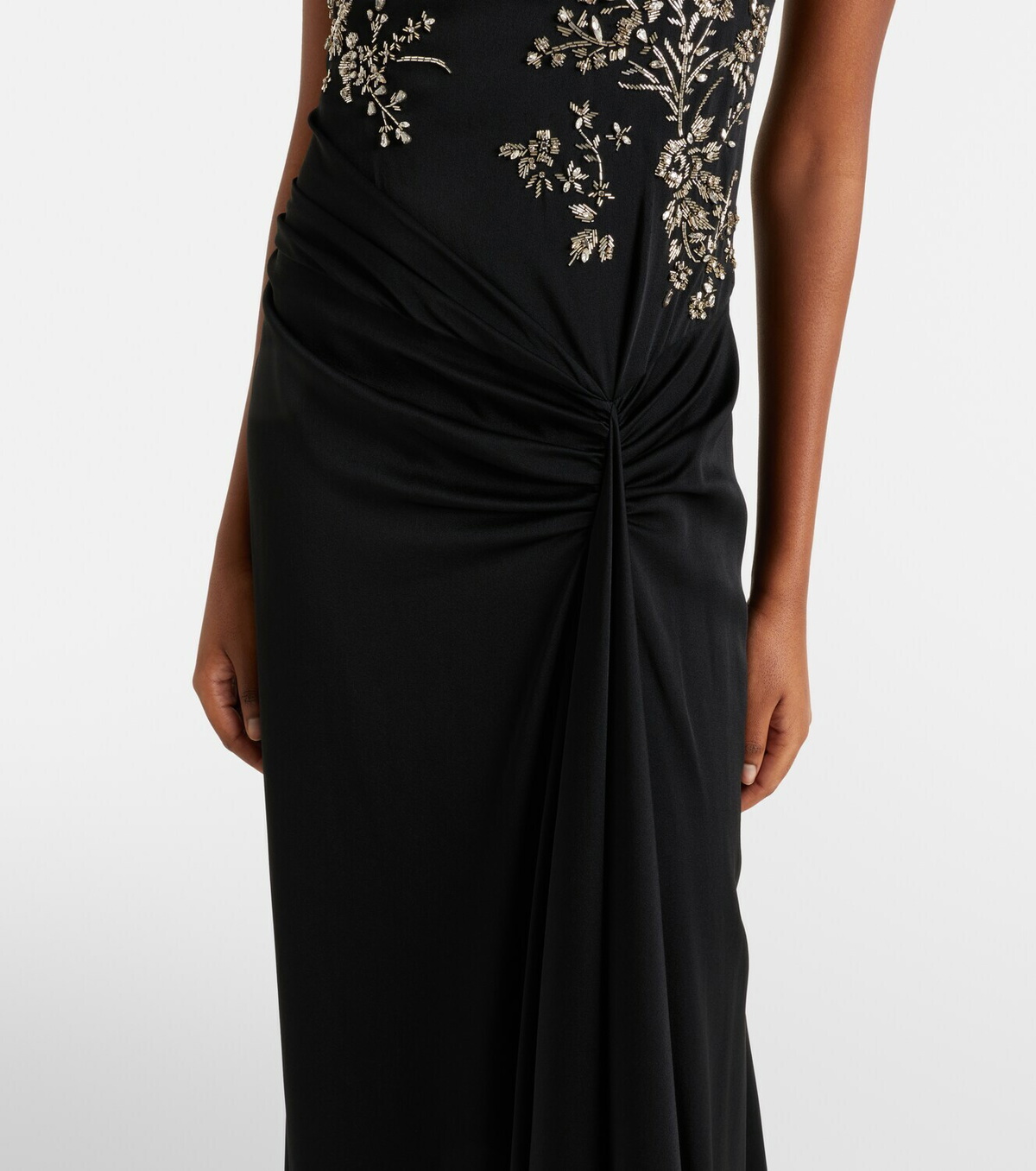 McQueen Draped embellished gown