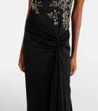 McQueen Draped embellished gown