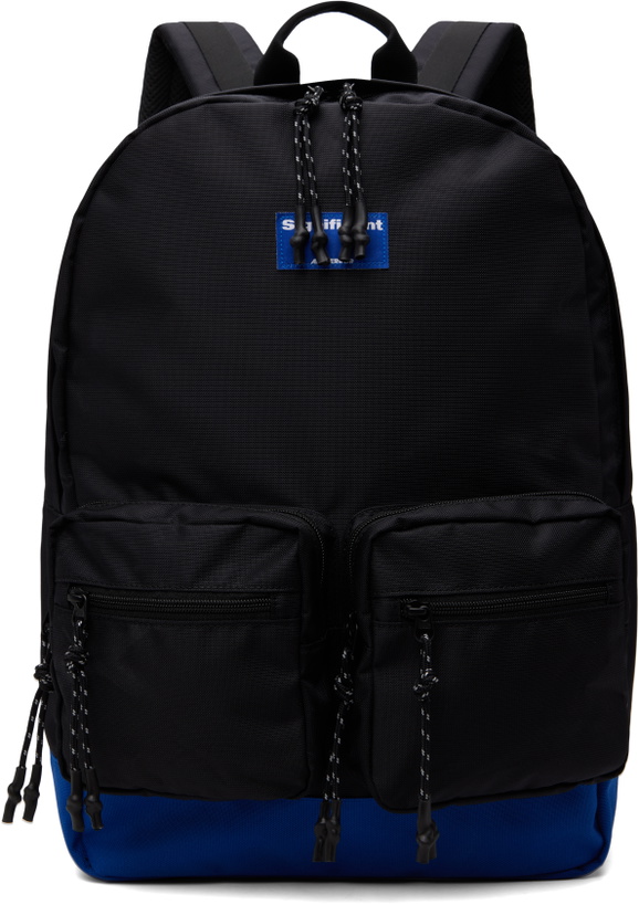 Photo: ADER error Black & Navy Sig; Significant Tag 02 Backpack
