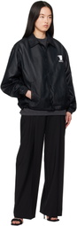 Alexander Wang Black Canvas Coach Jacket