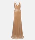 David Koma Dégradé sequined gown