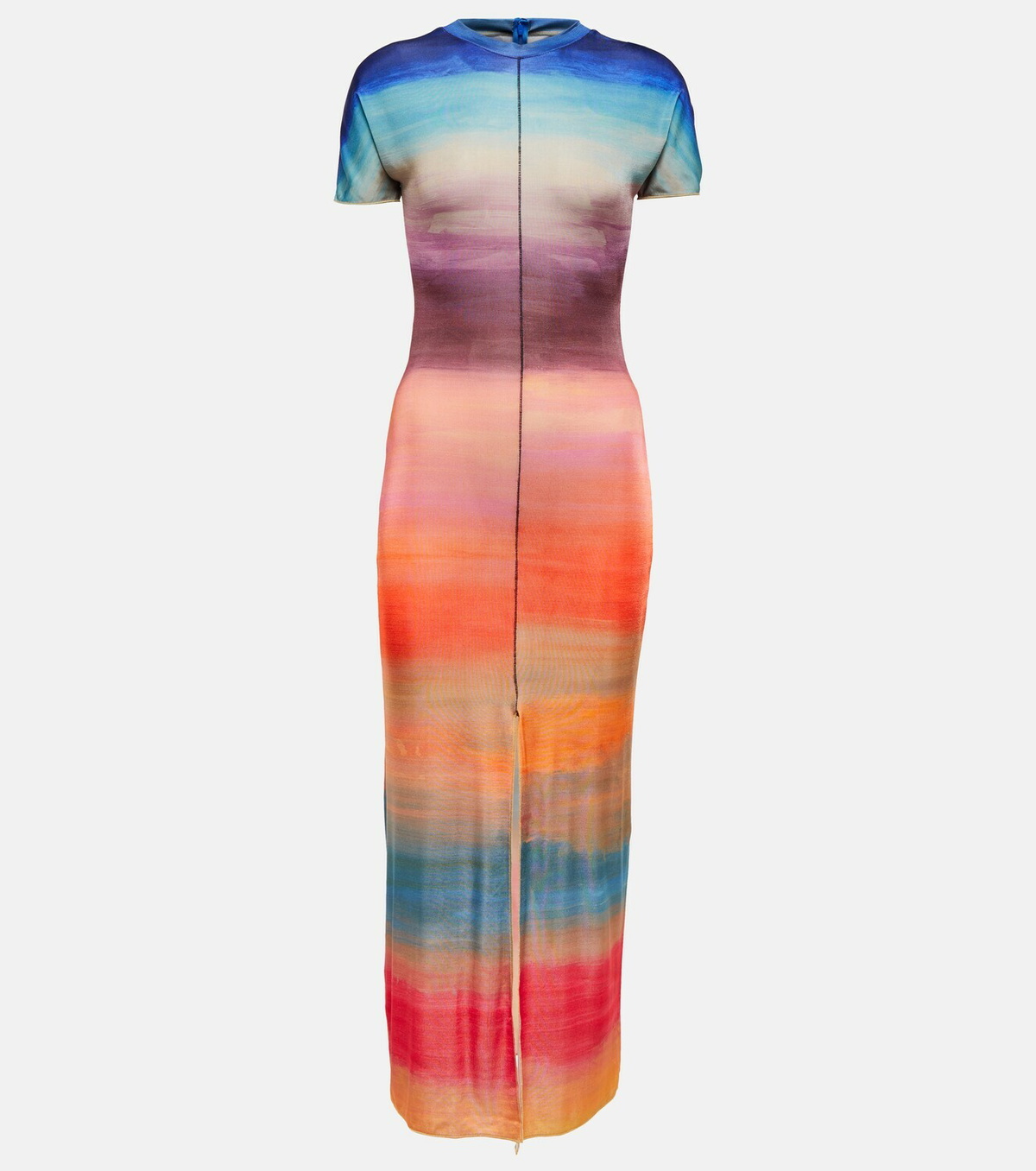 knee length dresses for ladies Marni Cotton Maxi Dress in Magical Blossom Blue main image 0