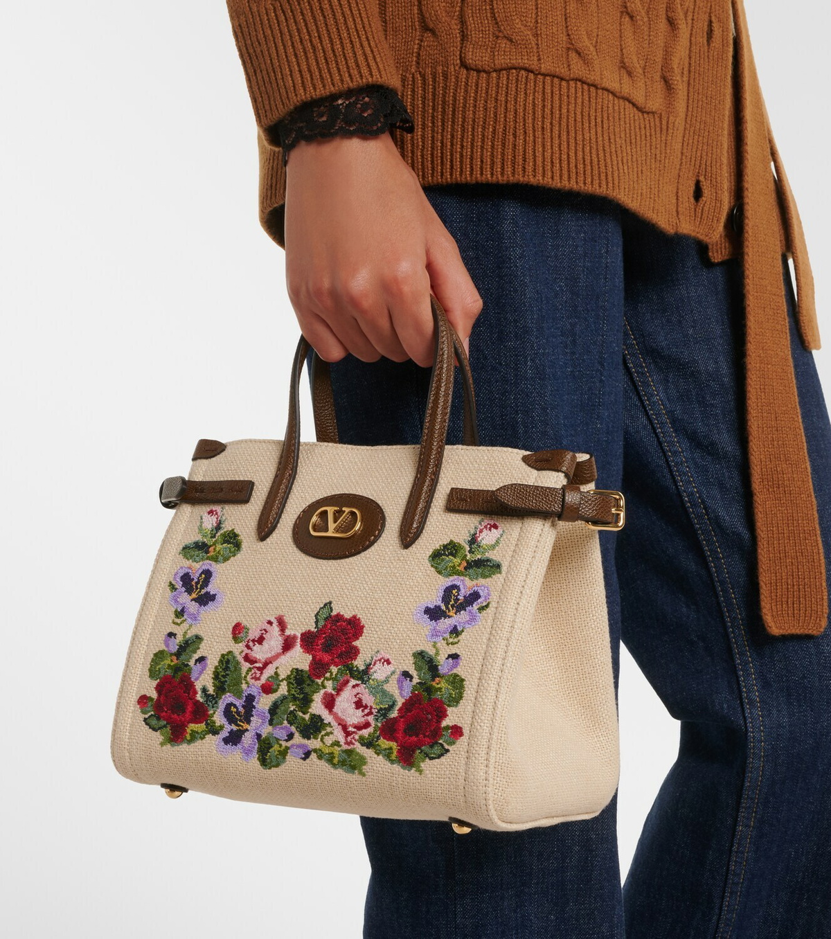 Valentino Garavani Antibes Medium canvas top-handle bag