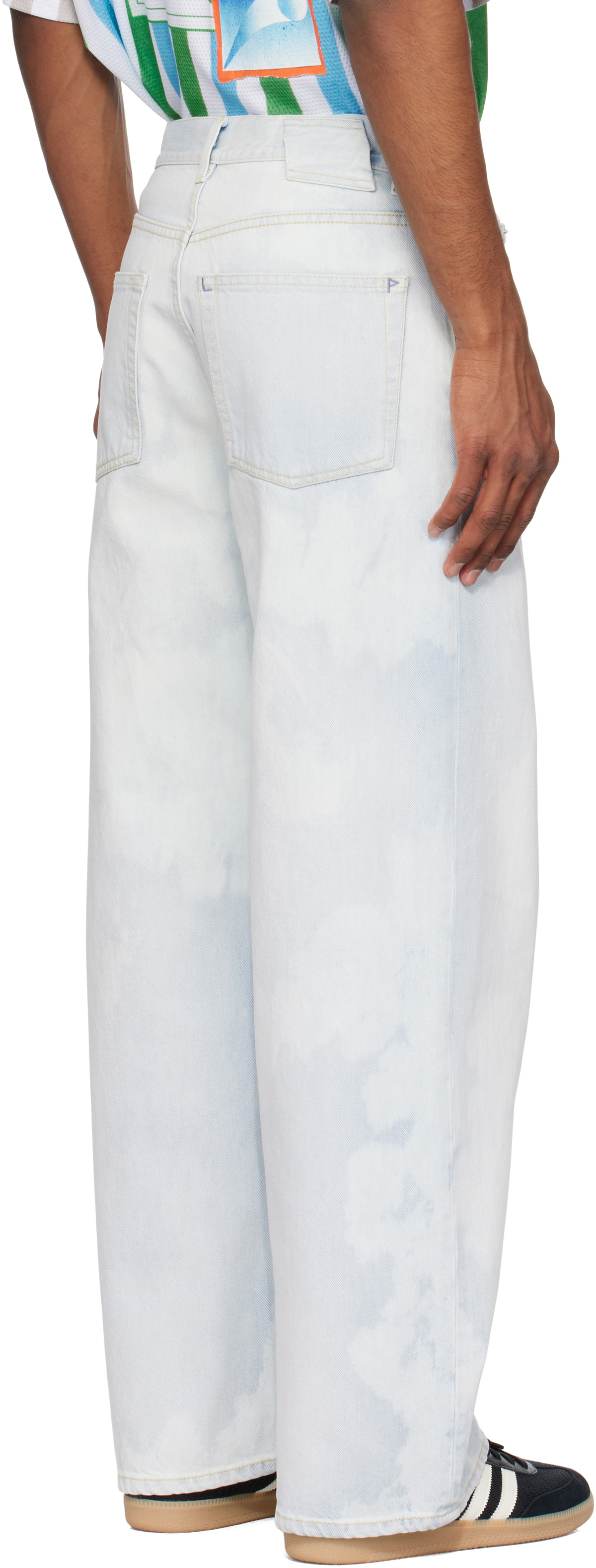 le PÈRE Blue Wide Leg Jeans