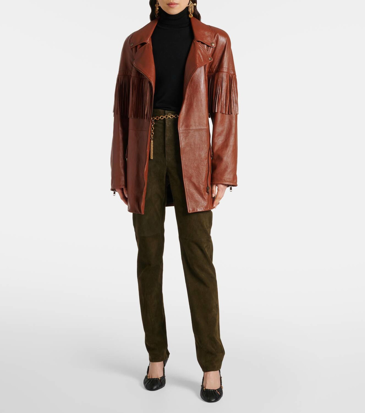 Chloé Fringed leather jacket