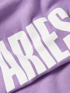 Aries - Logo-Print Cotton-Jersey Sweatshirt - Purple