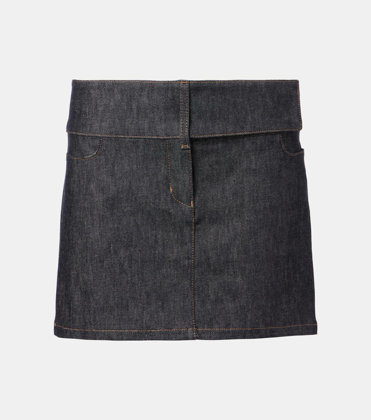 Courrèges Belted denim miniskirt