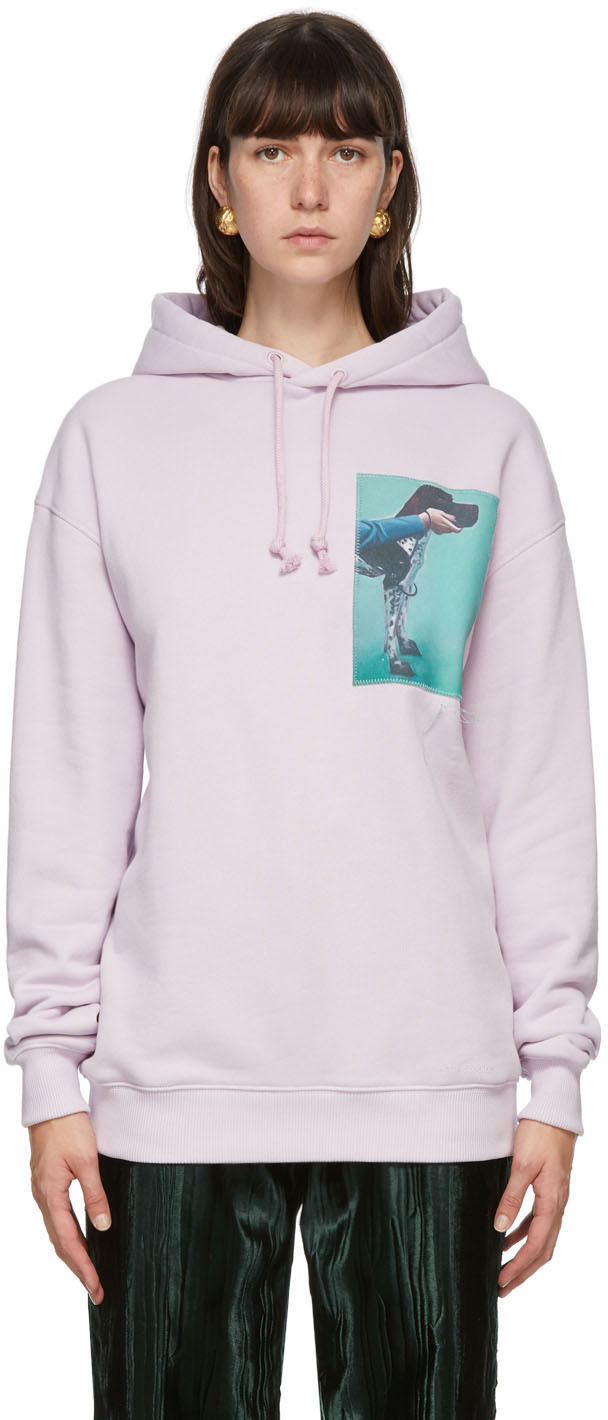 Acne Studios Purple Dog Patch Hoodie Acne Studios