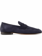 Tod's - Amalfi Suede Penny Loafers - Blue