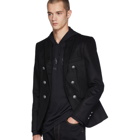 Balmain Black Six-Button Blazer