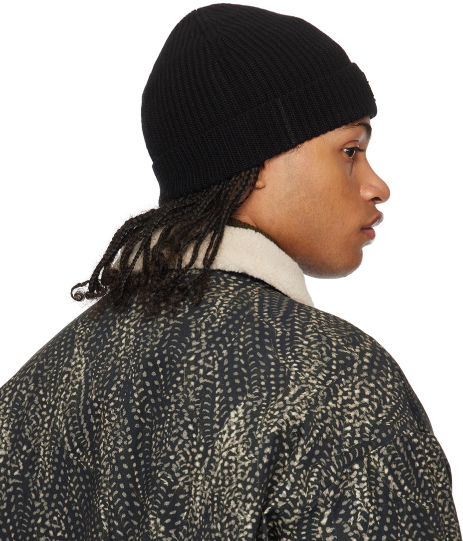 Isabel Marant Black Camden Cotton & Wool Ribbed Knit Beanie Hat w Logo NWT Isabel Marant | Accessories | Isabel Marant Bayle Logo  main image 2
