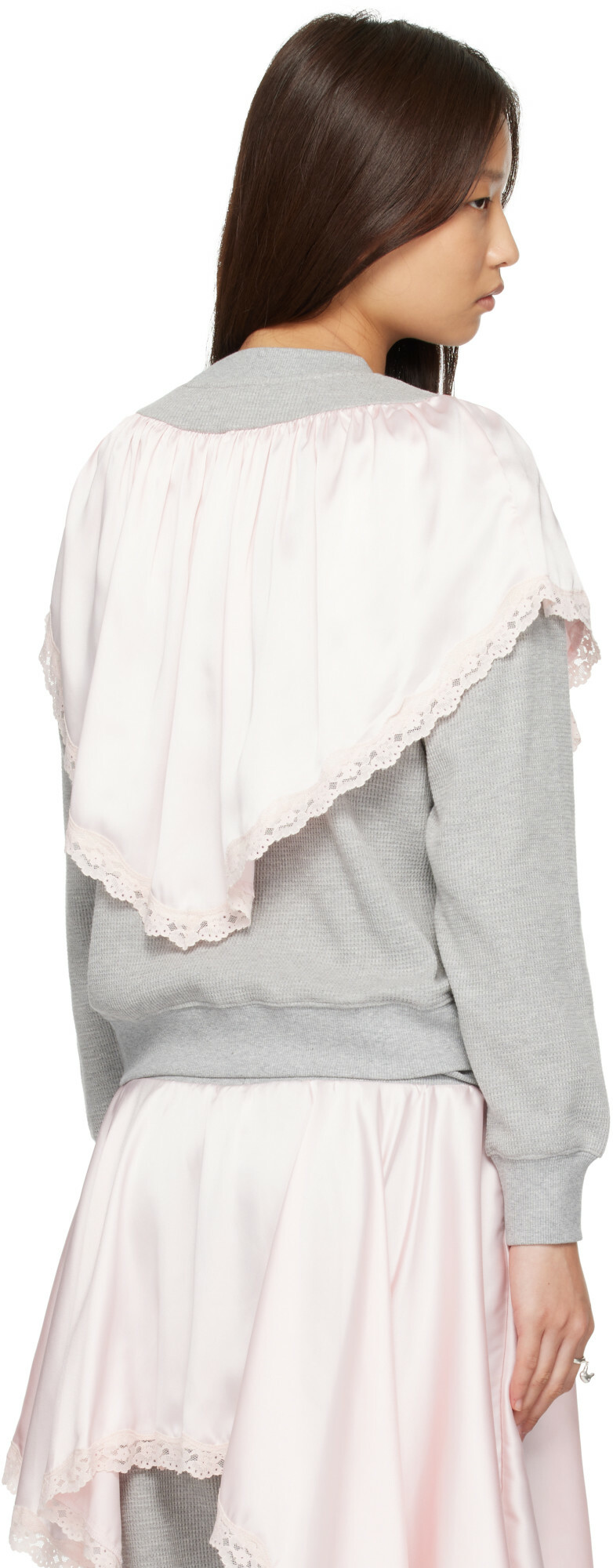 Sandy Liang Gray Tumble Sweatshirt
