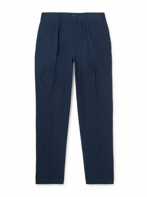Photo: Drake's - HIM Games Tapered Cotton-Ripstop Trousers - Blue
