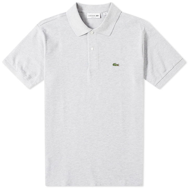 Photo: Lacoste Marl Pique Polo Silver