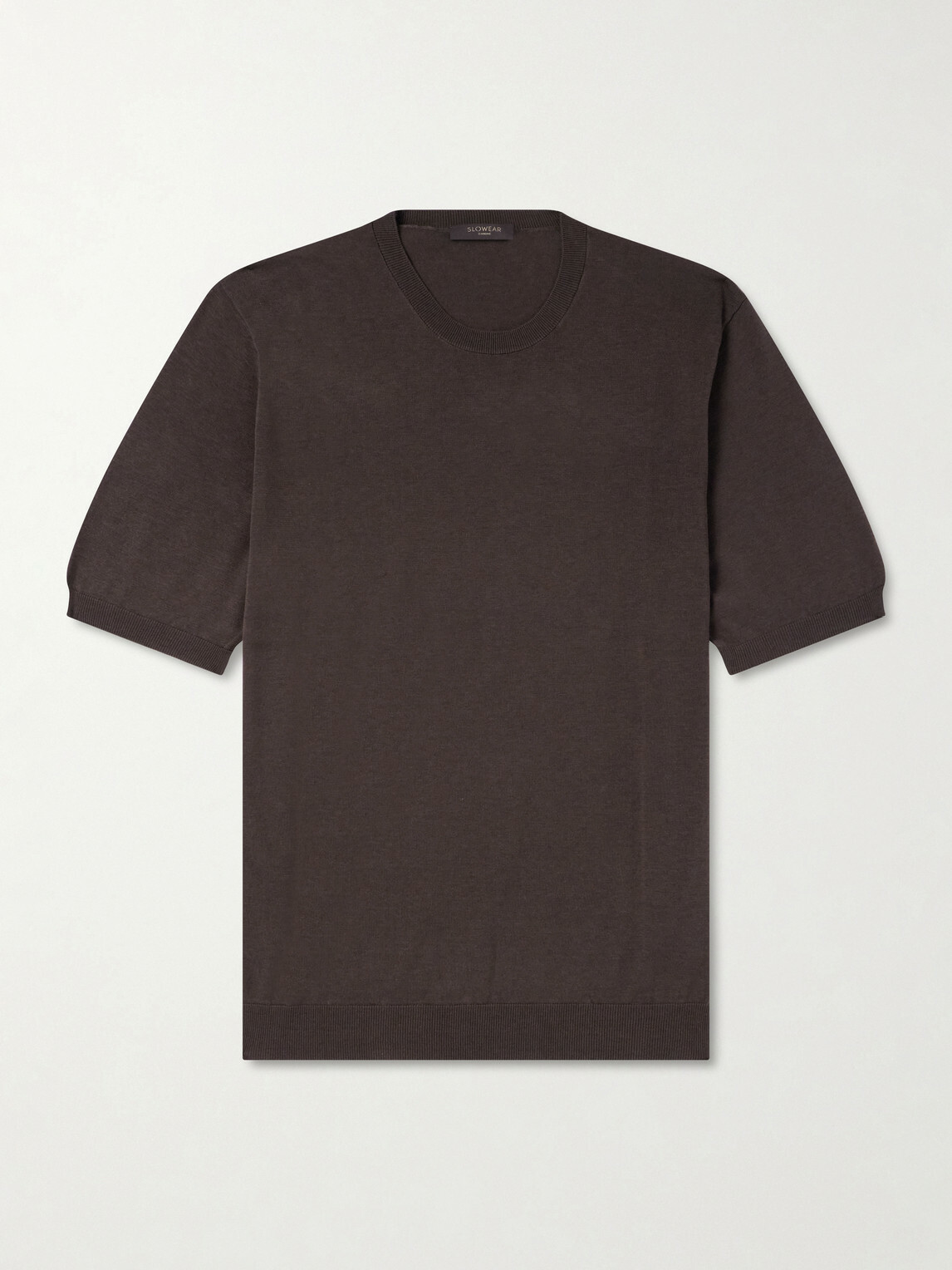 Slowear - Cotton and Silk-Blend T-Shirt - Brown