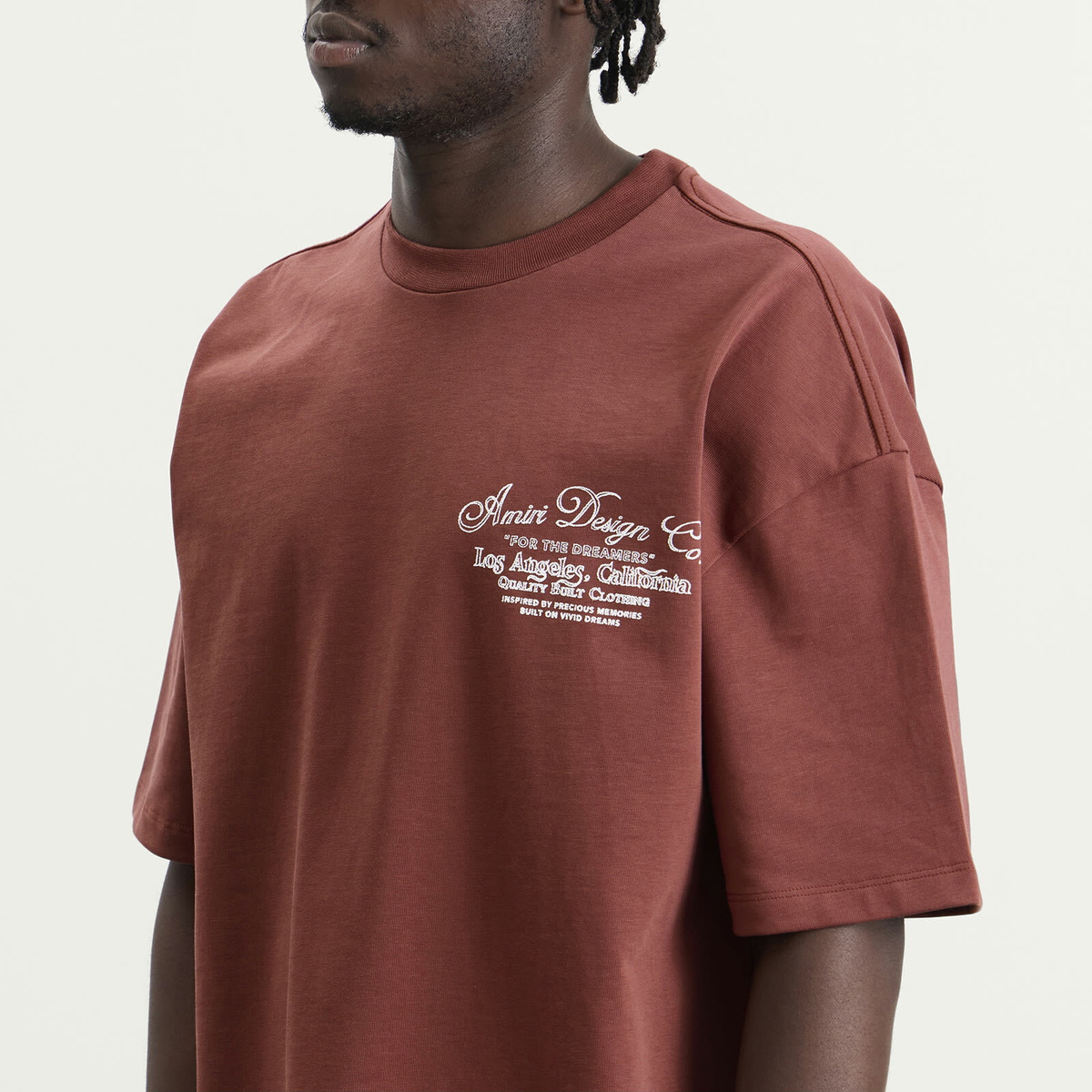 Amiri Men's Dreamers Chain Stitch T-Shirt in Brick