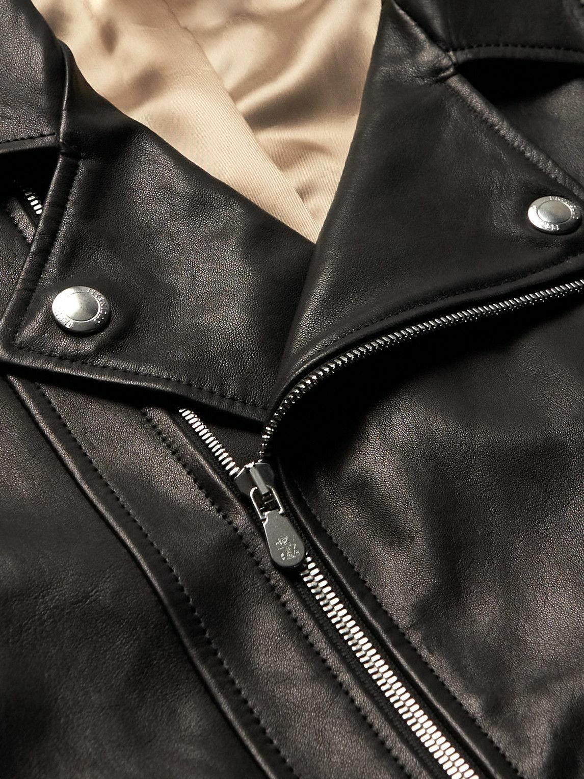 Brunello Cucinelli - Leather Biker Jacket - Black Brunello Cucinelli