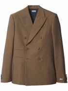 Burberry Brown Double-Breasted Wool Blazer