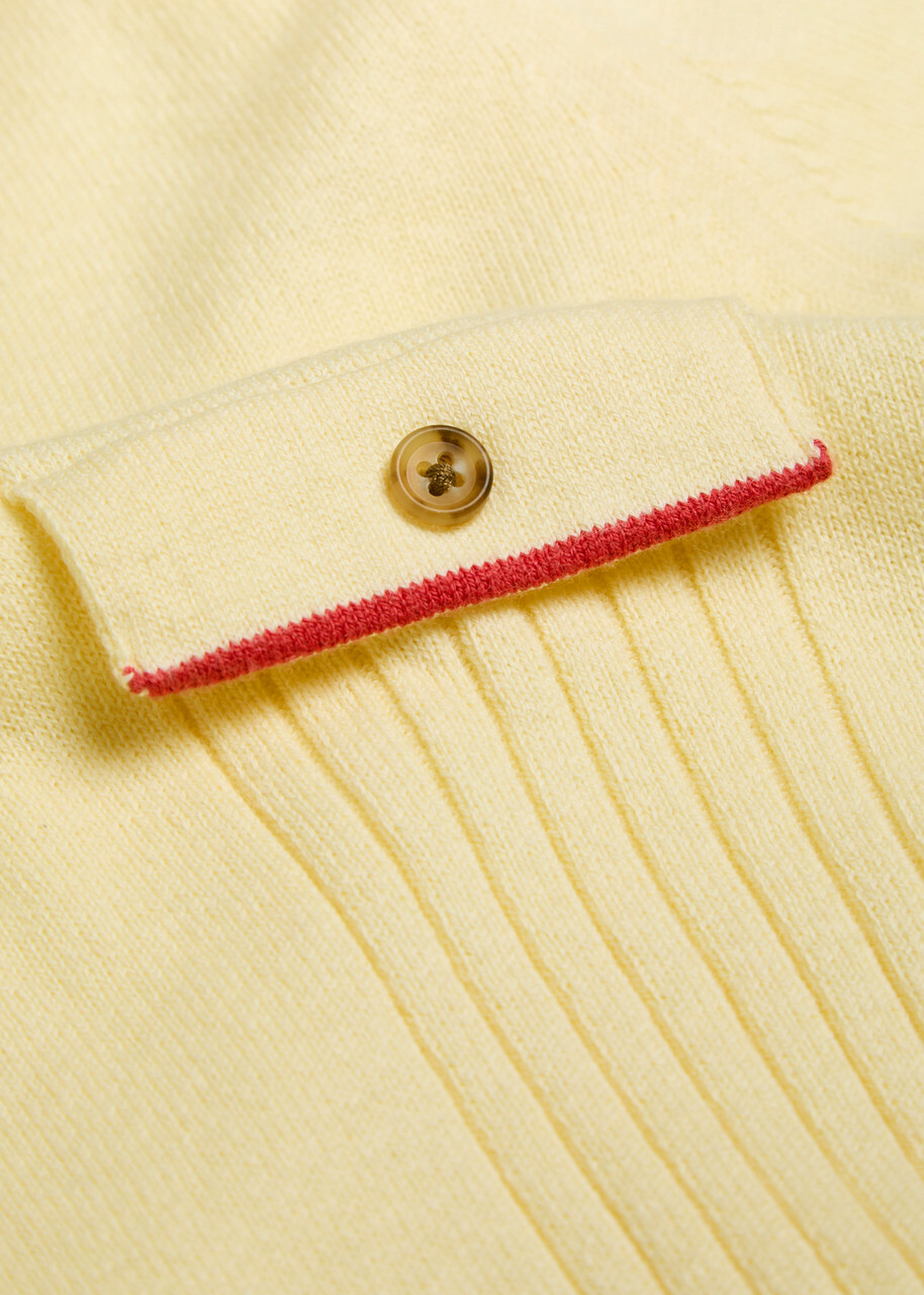 Guest In Residence Relay Cotton and Cashmere-blend Polo Jumper Yellow