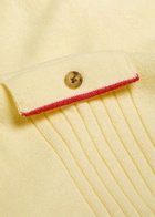 Guest In Residence Relay Cotton and Cashmere-blend Polo Jumper Yellow