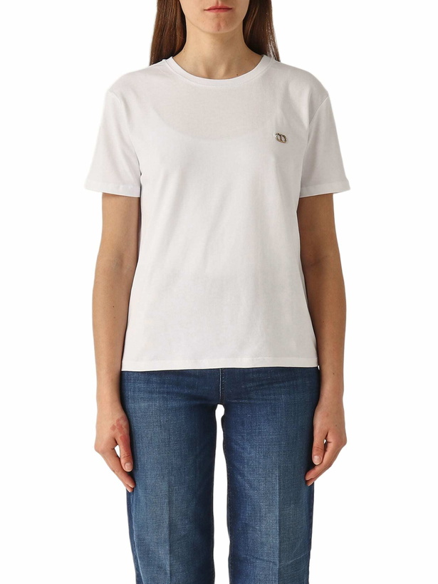 Photo: TwinSet T-shirt Con Oval-t Metallico T-shirt