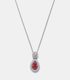 Bucherer Fine Jewellery Classics 18kt white gold pendant necklace with ruby