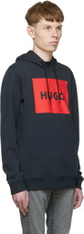 Hugo Navy Cotton Hoodie