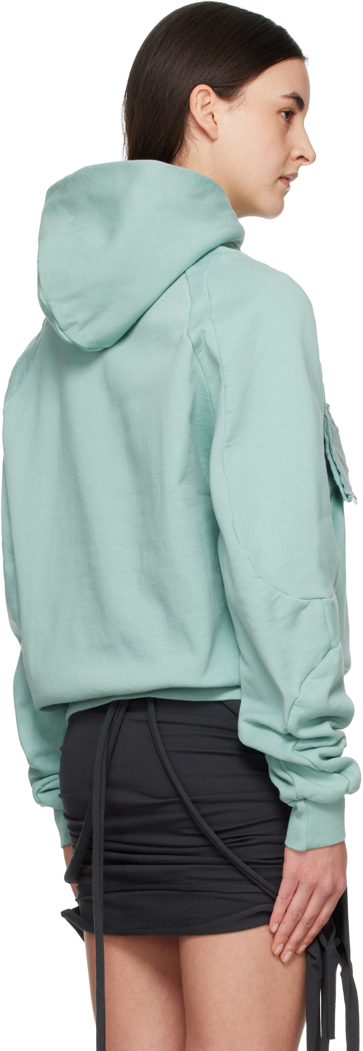 Ottolinger Blue Distressed Multiline Hoodie
