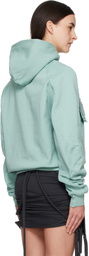 Ottolinger Blue Distressed Multiline Hoodie