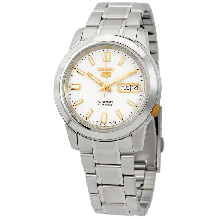 Photo: Seiko 5 Automatic White Dial Mens Watch SNKK07K1