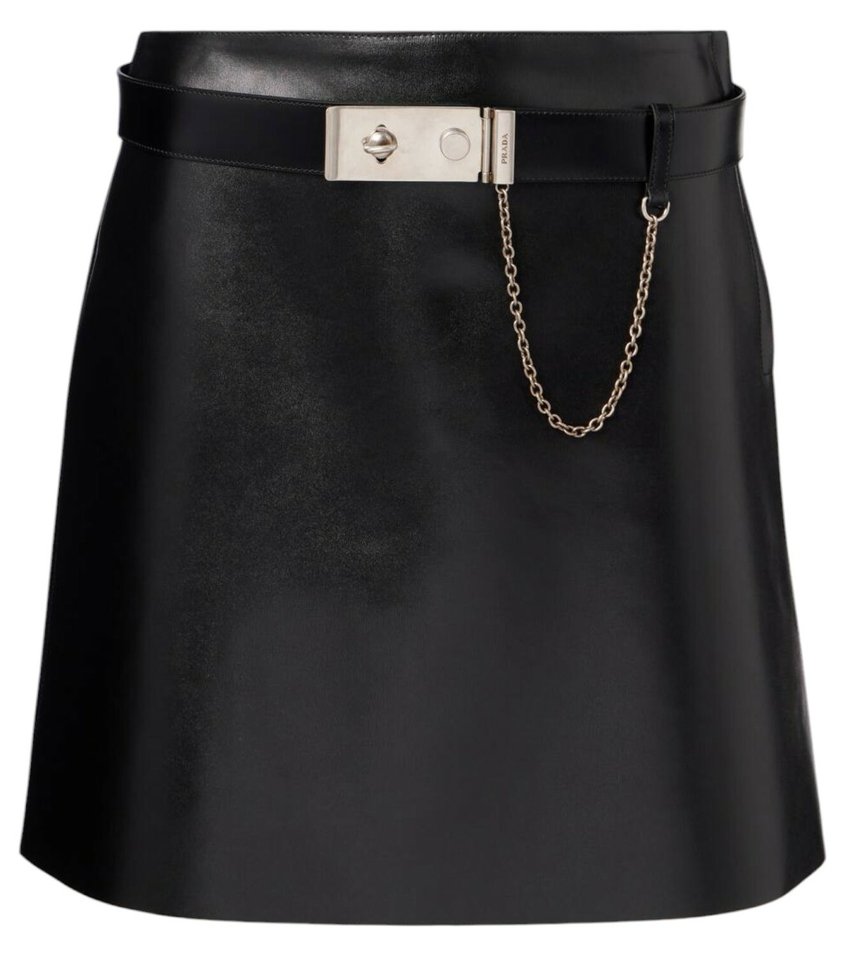 Prada Belted leather mini skirt Prada