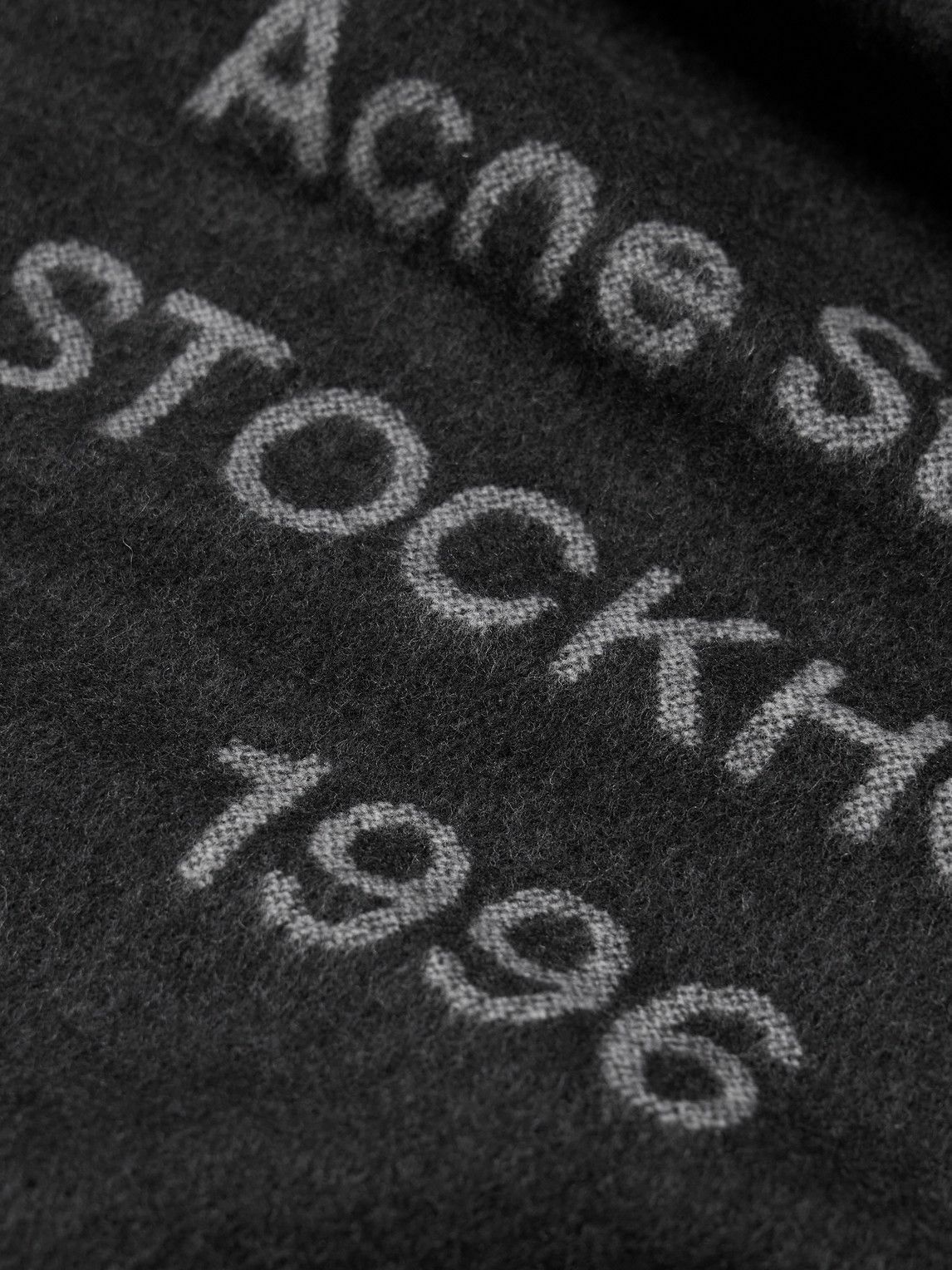 Acne Studios - Venus 1996 Logo-Jacquard Fringed Wool Scarf Acne