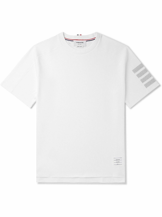 Photo: Thom Browne - Striped Cotton-Jersey T-Shirt - White