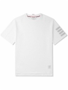 Thom Browne - Striped Cotton-Jersey T-Shirt - White