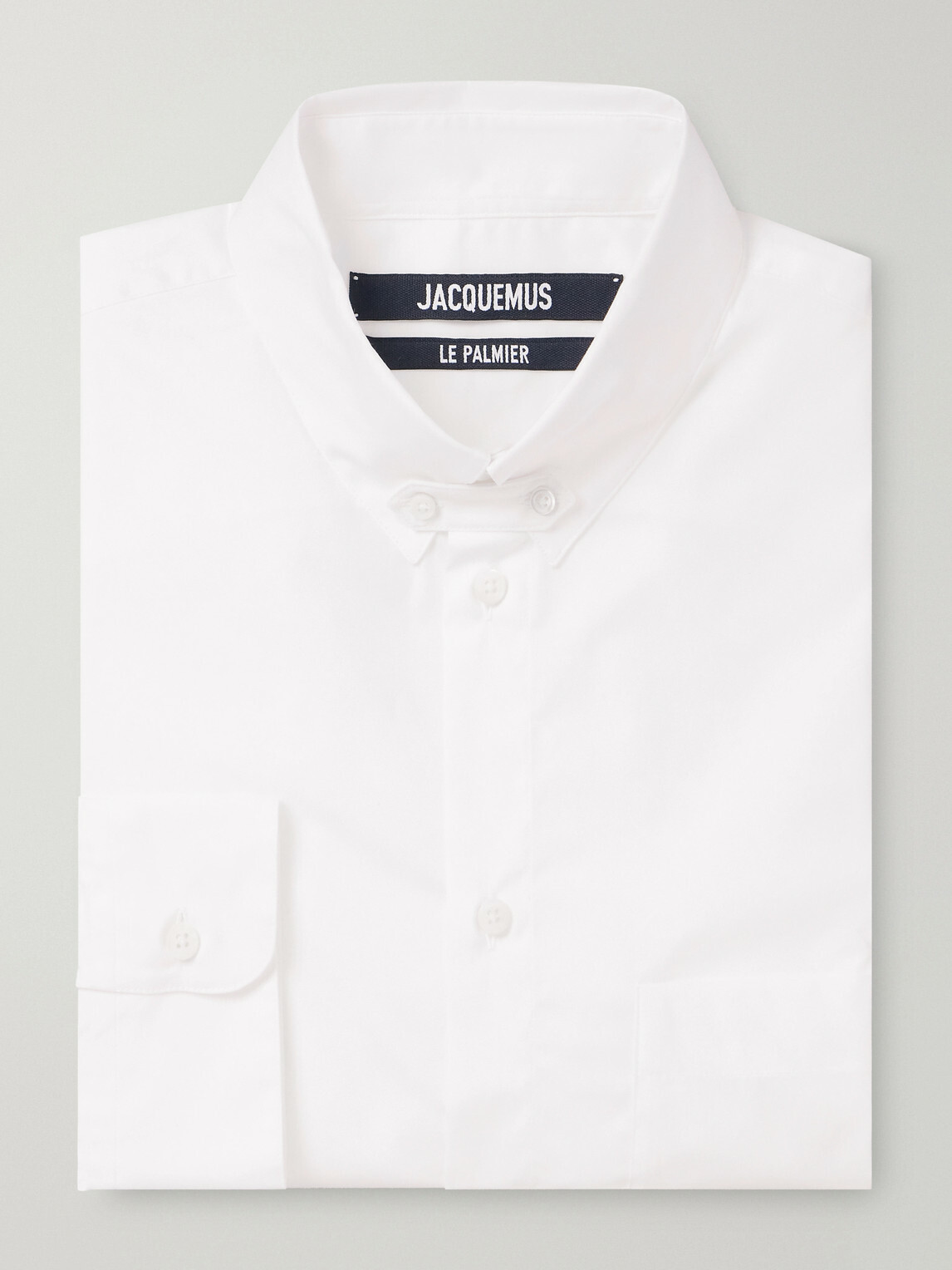 Jacquemus - Tailleur Button-Down Collar Stretch-Cotton Poplin Shirt - White