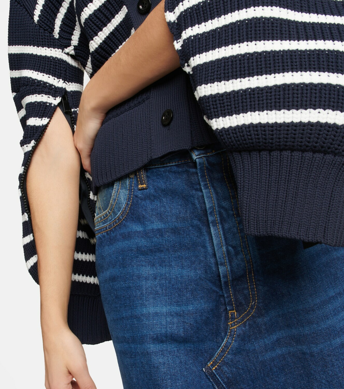 Sacai Navy Cardigans