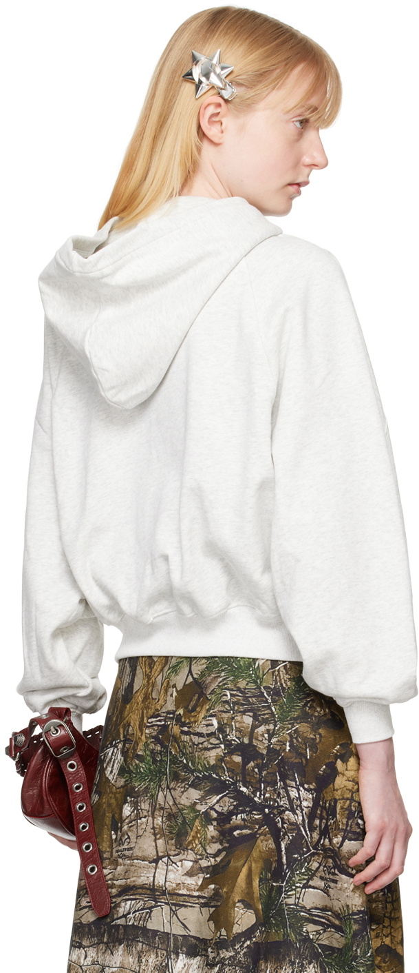 【Praying】Hoodie skirt Praying SSENSE Exclusive Gray 'Rockstar' Hoodie Praying