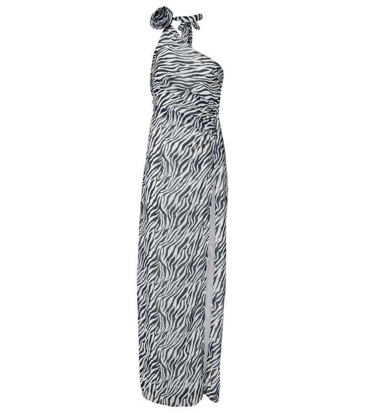Photo: Bananhot Louise zebra-print one-shoulder maxi dress