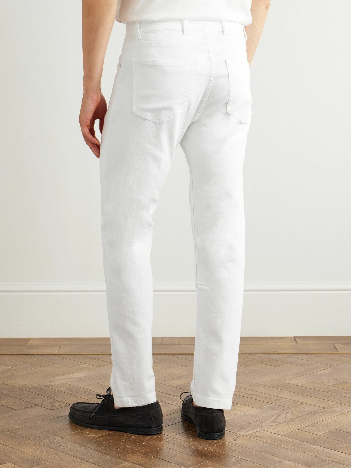 Eleventy - Slim-Fit Straight-Leg Jeans - White