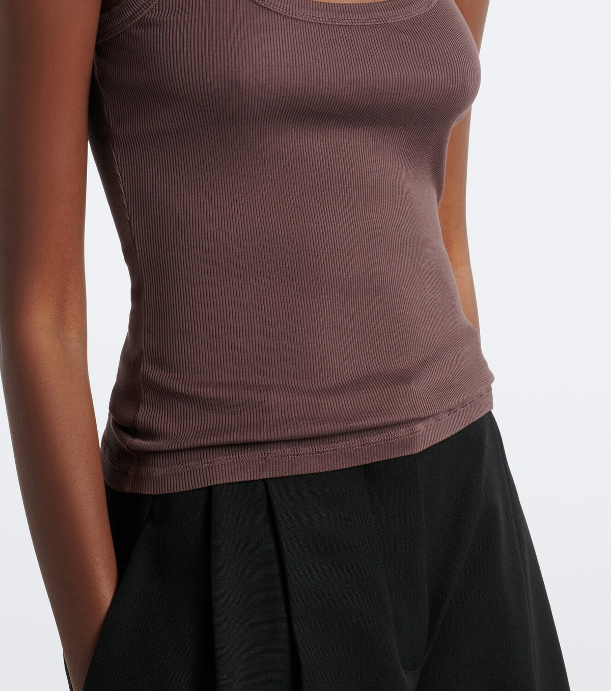 Jacquemus Grosgrain cotton jersey tank top