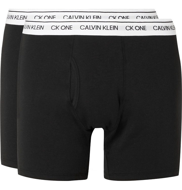 Photo: Calvin Klein Underwear - Two-Pack Stretch-Cotton Boxer Briefs - Black