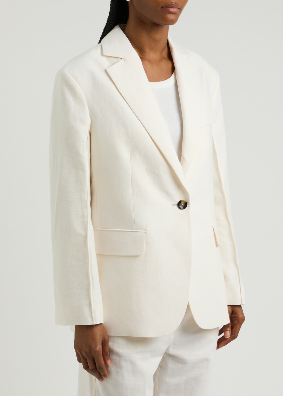 Day Birger ET Mikkelsen Marcy Split-back Cotton-blend Blazer Ivory