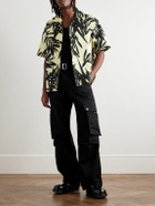Jacquemus - Tapered Belted Cotton and Linen-Blend Twill Cargo Trousers - Black
