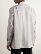 The Row - Albie Striped Silk Shirt - Gray