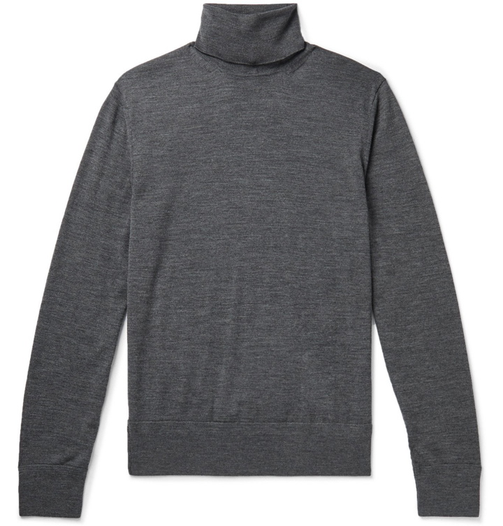 Photo: TOM FORD - Slim-Fit Wool Rollneck Sweater - Gray