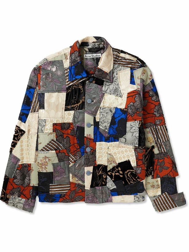 Photo: Acne Studios - Patchwork Embroidered Metallic Jacquard Jacket - Blue