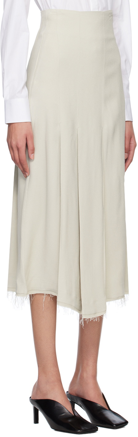 BITE Beige Raw Midi Skirt
