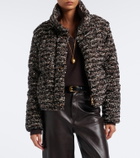 Moncler Poetique sequined bouclé down jacket